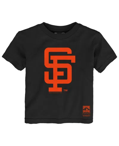 Mitchell & Ness Babies' Toddler Black San Francisco Giants Retro Logo T-shirt