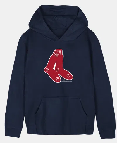 Mitchell & Ness Babies' Toddler Boys' 2t-5t Boston Red Sox Retro Logo Kangaroo-pocket Hoodie In Black