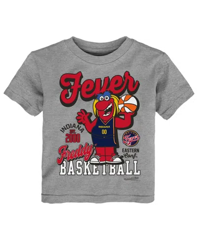 Mitchell & Ness Babies' Toddler Boys' And Girls' 2t-5t Indiana Fever That Girl Crew-neck T-shirt In Gray