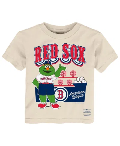 Mitchell & Ness Babies' Toddler Cream Boston Red Sox Step Back Up T-shirt In Neutral