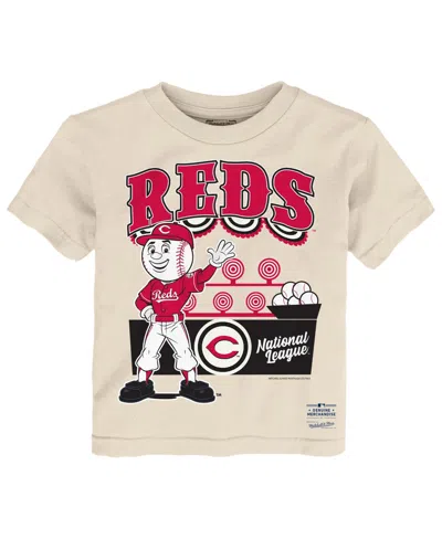 Mitchell & Ness Babies' Toddler Cream Cincinnati Reds Step Back Up T-shirt In Neutral