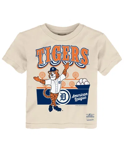 Mitchell & Ness Babies' Toddler Cream Detroit Tigers Step Back Up T-shirt In Neutral