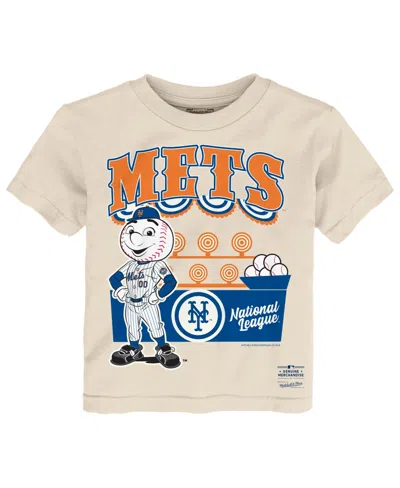 Mitchell & Ness Babies' Toddler Cream New York Mets Step Back Up T-shirt In Neutral