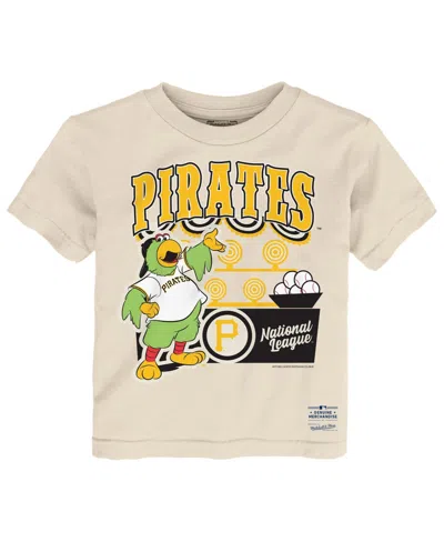 Mitchell & Ness Babies' Toddler Cream Pittsburgh Pirates Step Back Up T-shirt In Neutral