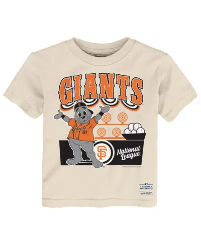 Mitchell & Ness Babies' Toddler Cream San Francisco Giants Step Back Up T-shirt In Brown