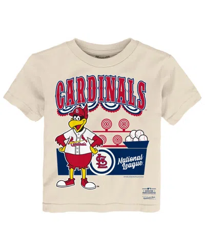 Mitchell & Ness Babies' Toddler Cream St. Louis Cardinals Step Back Up T-shirt In Neutral