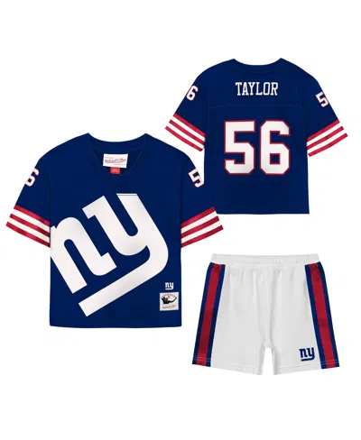 Mitchell & Ness Babies' Toddler Lawrence Taylor Navy New York Giants Playmaker Short Set