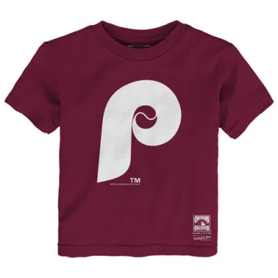 Mitchell & Ness Kids' Toddler  Burgundy Philadelphia Phillies Retro Logo T-shirt