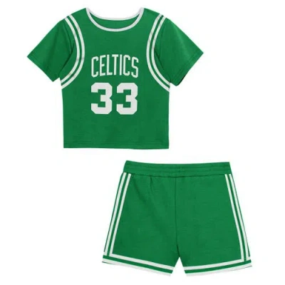 Mitchell & Ness Kids' Toddler  Larry Bird Kelly Green Boston Celtics 2-piece Play By Place T-shirt & Shorts