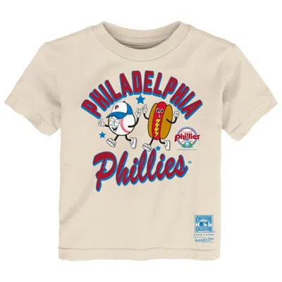 Mitchell & Ness Kids' Toddler  Natural Philadelphia Phillies Snack T-shirt In Neutral