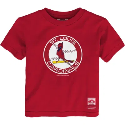 Mitchell & Ness Kids' Toddler   Red St. Louis Cardinals Retro Logo T-shirt