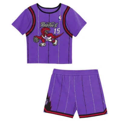 Mitchell & Ness Kids' Toddler  Vince Carter Purple Toronto Raptors 2-piece Play By Place T-shirt & Shorts S