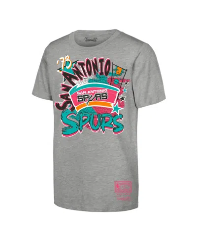 Mitchell & Ness Babies' Toddler Mitchell Ness Heather Gray San Antonio Spurs Play By Play T-shirt