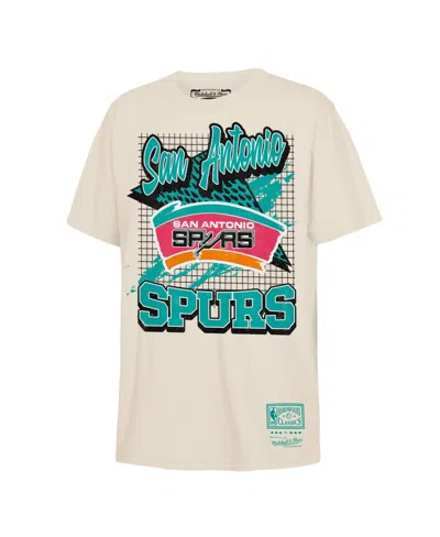 Mitchell & Ness Babies' Toddler Mitchell Ness Natural San Antonio Spurs Retro Wizard T-shirt In Neutral