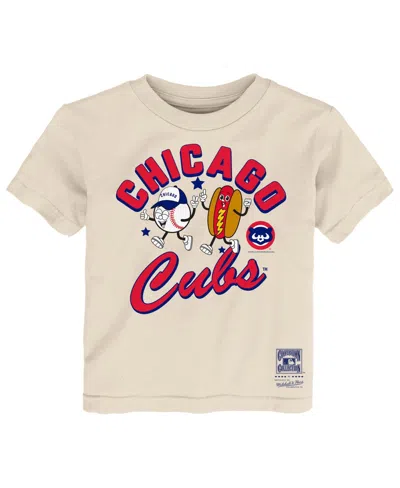 Mitchell & Ness Babies' Toddler Natural Chicago Cubs Snack T-shirt In Brown