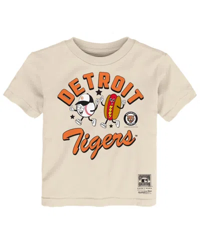 Mitchell & Ness Babies' Toddler Natural Detroit Tigers Snack T-shirt In Brown