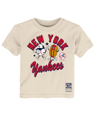 Mitchell & Ness Babies' Toddler Natural New York Yankees Snack T-shirt In Neutral