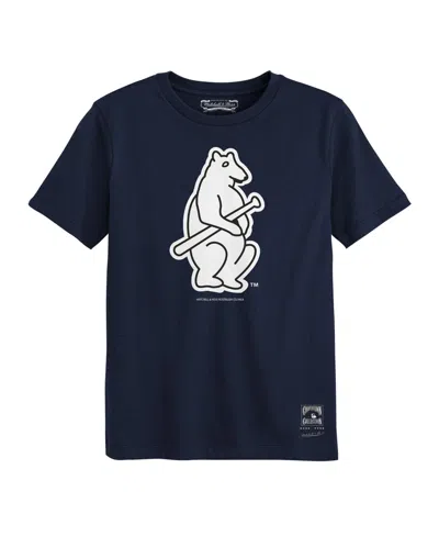Mitchell & Ness Babies' Toddler Navy Chicago Cubs Retro Logo T-shirt In Blue