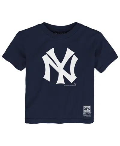 Mitchell & Ness Babies' Toddler Navy New York Yankees Retro Logo T-shirt In Blue