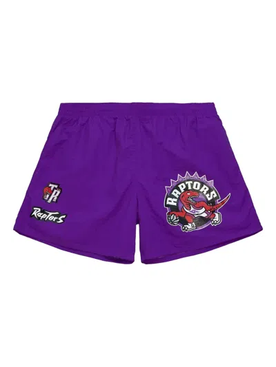 Mitchell & Ness Toronto Raptors Hardwood Classics Gameday Shorts In Purple
