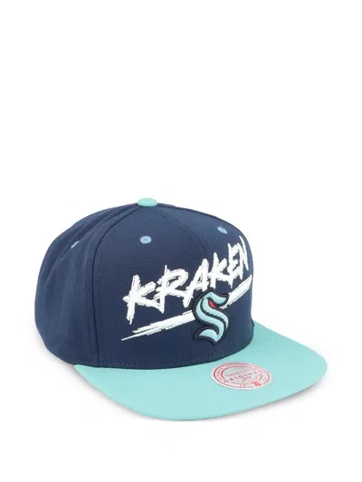 Mitchell & Ness Transcript Snapback Cap In Blue