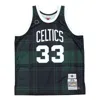 Mitchell & Ness Uninterrupted Boston Celtics Larry Bird Basketball Jersey 'green Purple' In Black