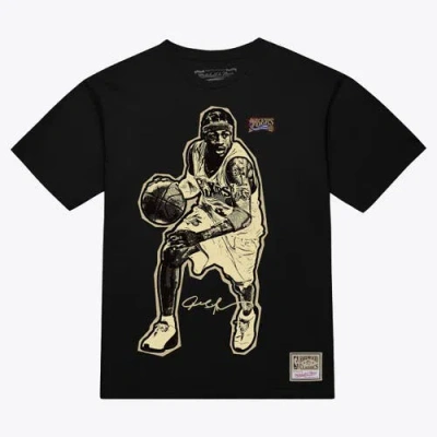 Mitchell & Ness Unisex  Allen Iverson Black Philadelphia 76ers Blockbuster Player Graphic T-shirt In Multi