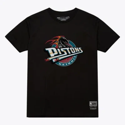 Mitchell & Ness Unisex  Black Detroit Pistons Hardwood Classics Arch T-shirt