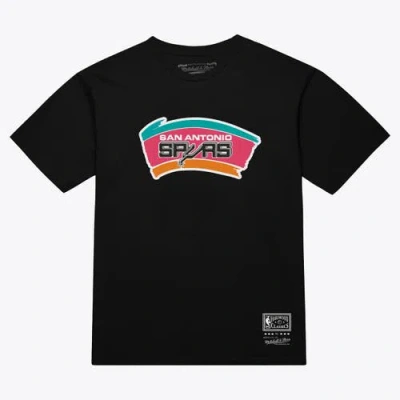 Mitchell & Ness Unisex   Black San Antonio Spurs Hardwood Classics Arch T-shirt