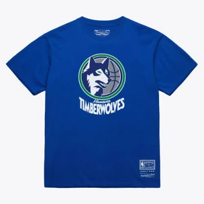 Mitchell & Ness Unisex   Royal Minnesota Timberwolves Hardwood Classics Arch T-shirt In Blue