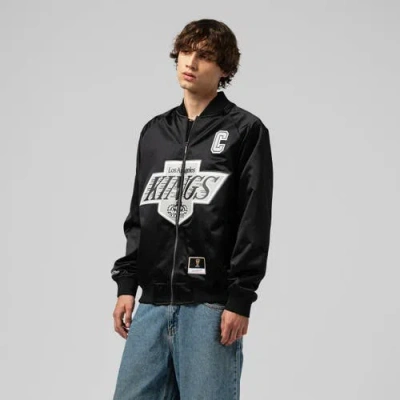 Mitchell & Ness Unisex  Wayne Gretzky Black Los Angeles Kings Maxxed Out Full-zip Satin Jacket