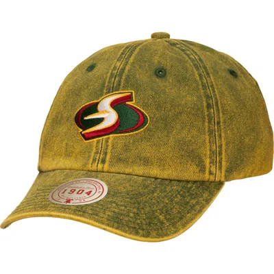Mitchell & Ness Unisex  Yellow Seattle Storm Legendary 1904 Strapback Adjustable Hat In Green