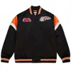 Mitchell & Ness Unisex Nfl Cincinnati Bengals Heavyweight Satin Jacket In Black In Black