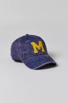 Mitchell & Ness University Of Michigan Logo Washed Dad Hat In Navy, Men's At Urban Outfitters