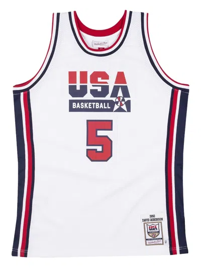 Mitchell & Ness Usa 1992 David Robinson Basketball Jersey In White
