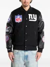 Mitchell & Ness Varsity Appliqué Jacket In Black