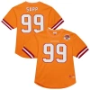Mitchell & Ness Men's Warren Sapp Orange Tampa Bay Buccaneers Retired Player Name Number Mesh T-shirt In Orange