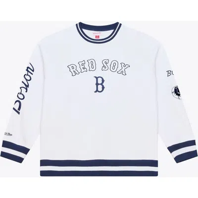 Mitchell & Ness White Boston Red Sox Arctic Fleece Sweatshirt