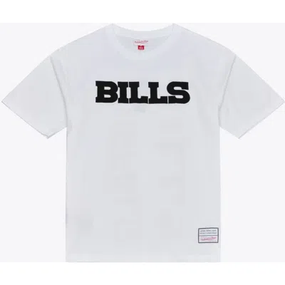 Mitchell & Ness White Buffalo Bills Monochrome T-shirt
