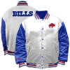 Mitchell & Ness White Buffalo Bills Throwback Plus Size Full-snap Satin Jacket In White