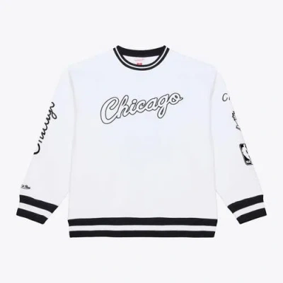 Mitchell & Ness White Chicago Bulls Hardwood Classics Arctic Fleece Sweatshirt