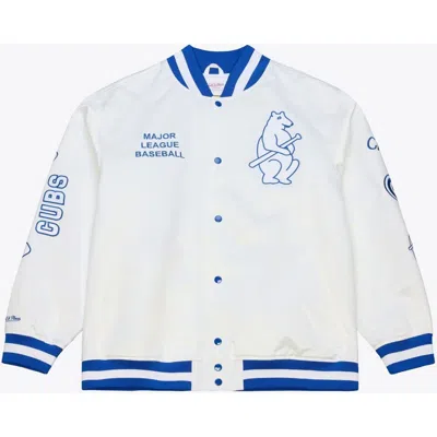 Mitchell & Ness White Chicago Cubs Cooperstown Collection Arctic Lightweight Satin Full-snap Jacket
