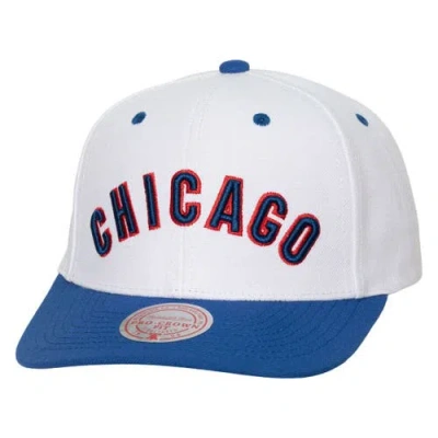 Mitchell & Ness White Chicago Cubs Cooperstown Collection Pro Crown Snapback Hat
