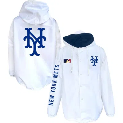 Mitchell & Ness White New York Mets Big & Tall Full-snap Hooded Jacket