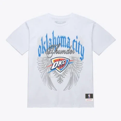 Mitchell & Ness White Oklahoma City Thunder Old English Classic T-shirt