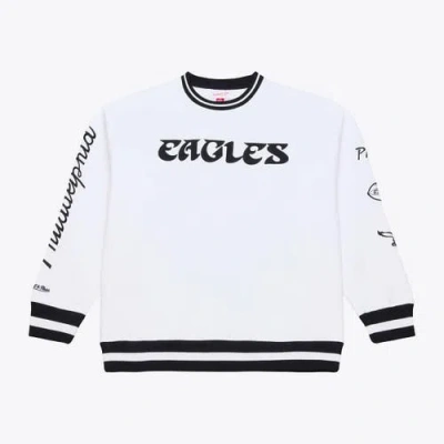 Mitchell & Ness White Philadelphia Eagles Arctic Fleece Sweatshirt