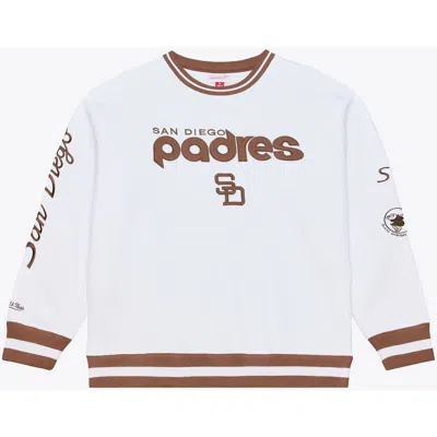 Mitchell & Ness White San Diego Padres Arctic Fleece Sweatshirt