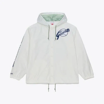 Mitchell & Ness White San Francisco Giants Yacht Rock Coaches Full-snap Hooded Windbreaker Jacket