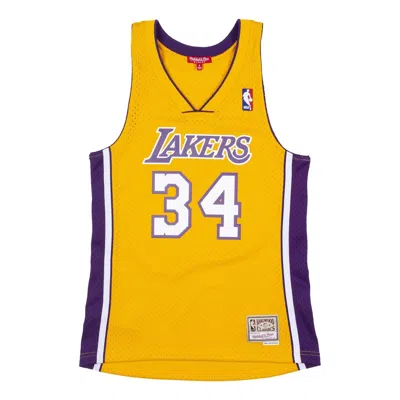 Mitchell & Ness (wmns)  X Nba Los Angeles Lakers 1999-00 Swingman Jersey 'shaquille O'neal 34' In Yellow