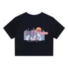 Mitchell & Ness (wmns)  X Nba Phila City View Short Board T-shirt 'black' In Blue